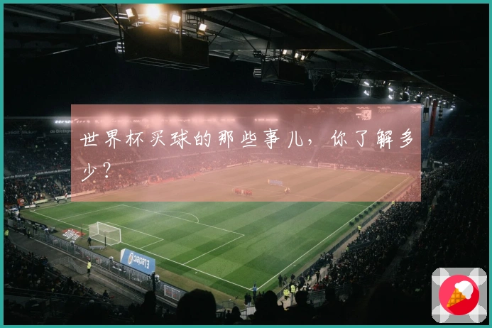 世界杯买球的那些事儿，你了解多少？